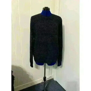 Michael Kors Mens Black Wool knit Pullover sweater Thermal Waffle Knit Large